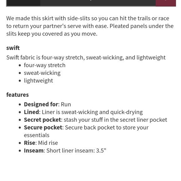 Lululemon Play Off The Pleats Mid Rise Skirt Rhino Grey - Picture 5 of 10